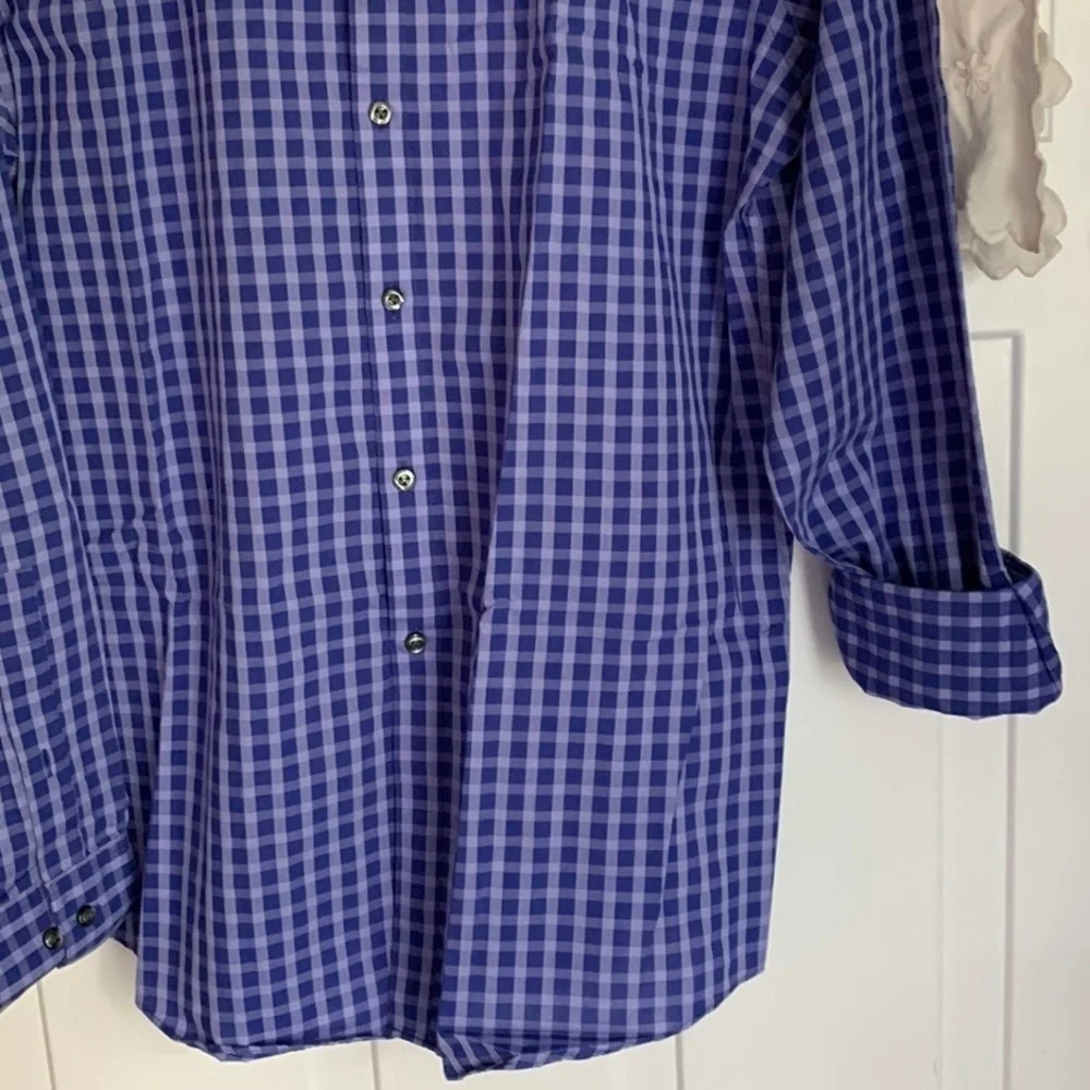 Geoffrey Beene Purple & Lavender Plaid Dress Shirt
